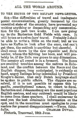 <i>Belfast News-Letter</i> 31 July 1888