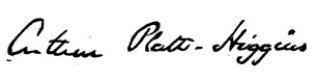 Arthur Platt-Higgins signature