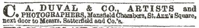 Advertisement in the <i>Manchester Times</i> 17 August 1872
